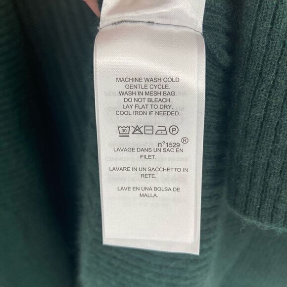 Lauren Ralph Lauren 100% Cashmere Belted Cardigan Sweater Green XS - Picture 7 of 8